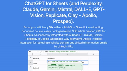 ChatGPT, API integrations, Programmatic SEO, Data Enrichment in Sheets