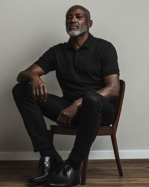 Black Polo Shirt with Black Jeans