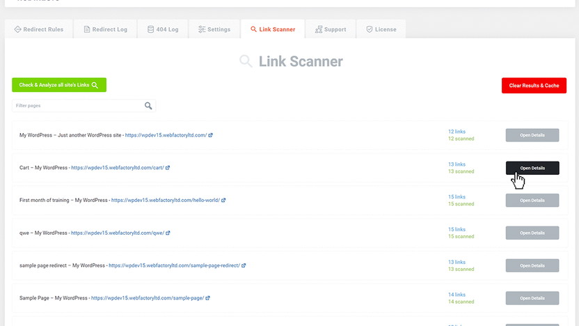 Link Scanner tool