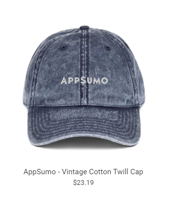 AppSumo vintage cotton twill cap