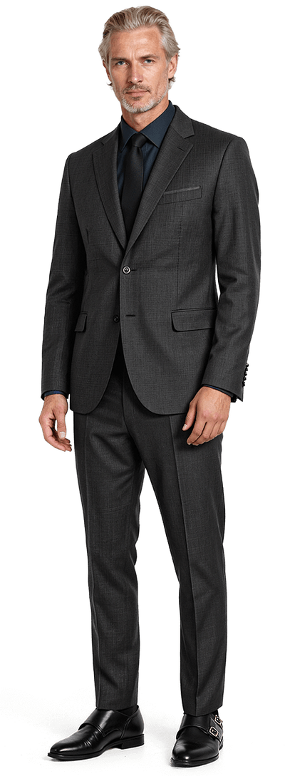 Vitale Barberis Canonico dark gray checked Pure wool Suit