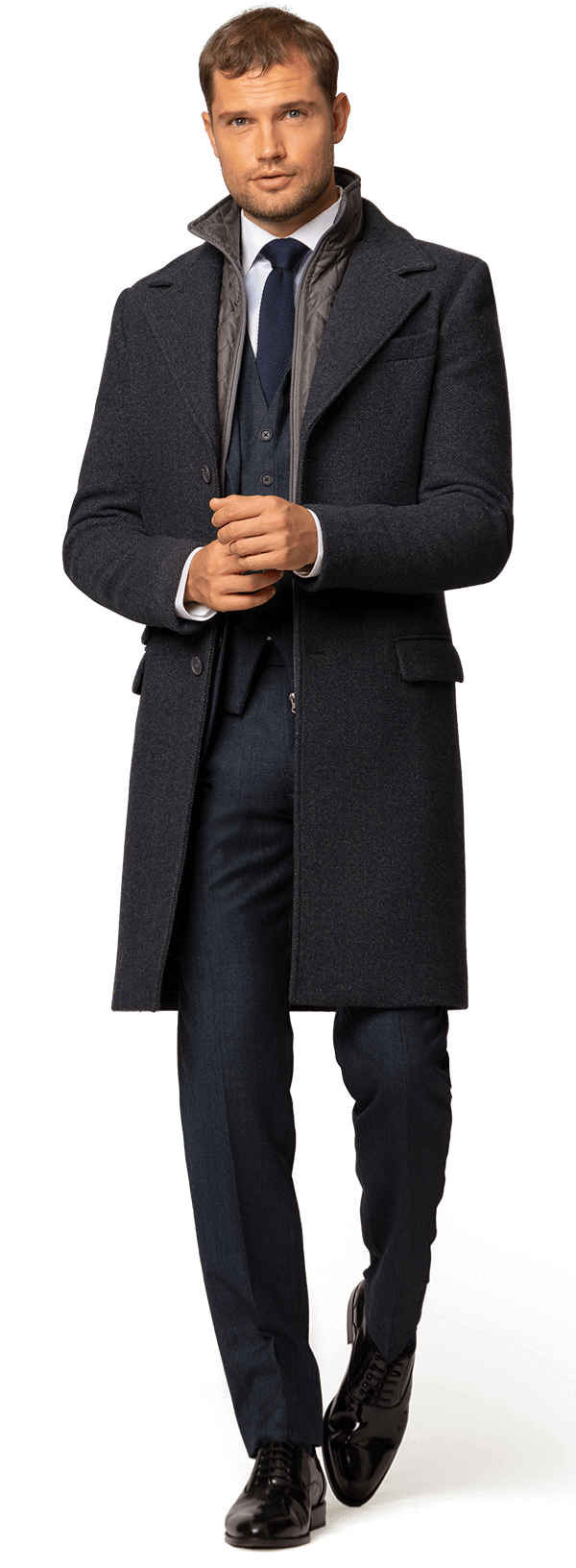 Blue peacoat for men