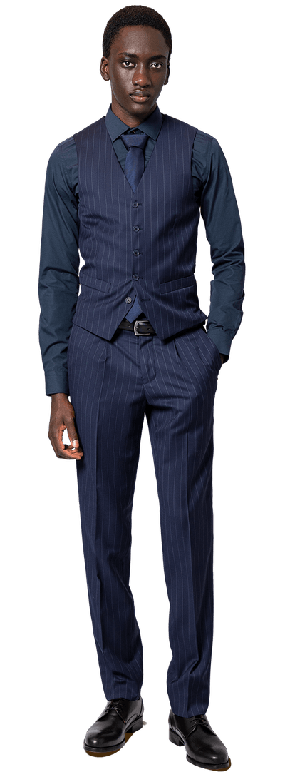 Blue rope stripes year-round Waistcoat