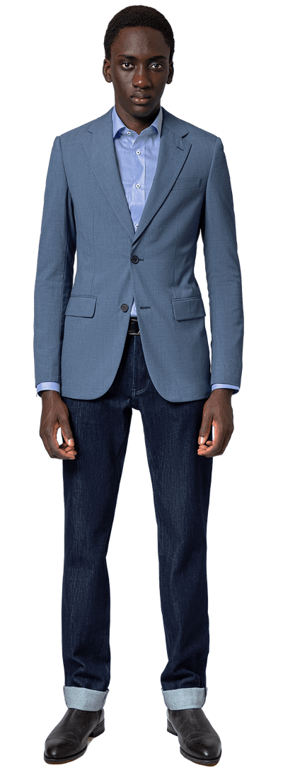 Steel blue year-round Suit Jacket