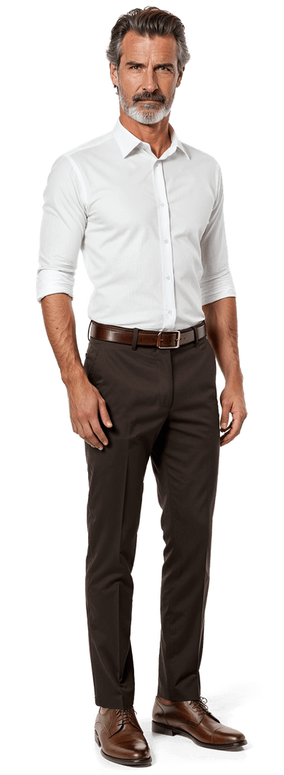 White poplin 100% cotton custom Shirt with hidden buttons