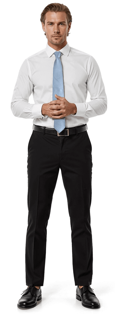 Stain-resistant white twill stretch Shirt